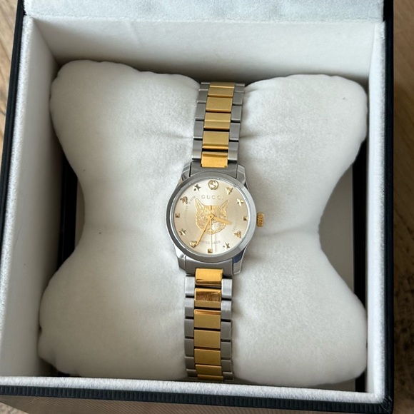Gucci Accessories - NWT Gucci G-timeless YA126596 Two tone Women's watch 27mm with box & papers!